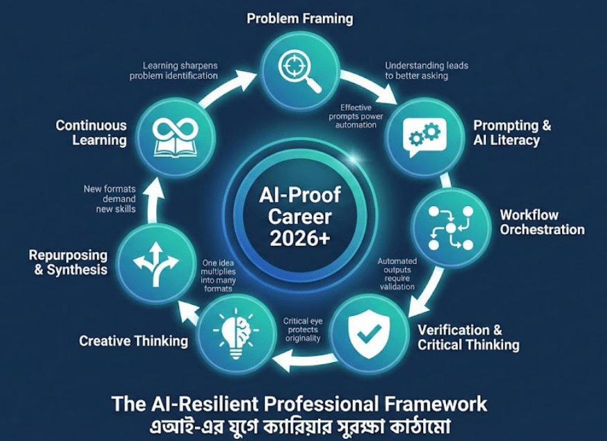 এআই-এর যুগে ক্যারিয়ার বাঁচাবে এই ৭টি স্কিল, একটা ছাড়া আরেকটা কাজ করে না।