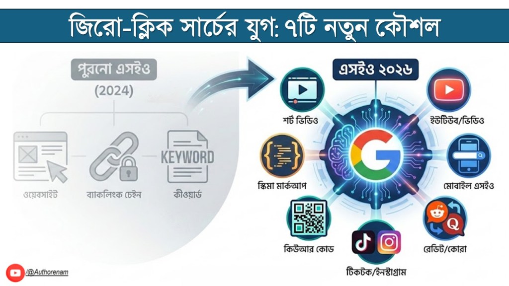 এসইও ২০২৬: জিরো-ক্লিক সার্চের যুগে টিকে থাকার ৭টি&nbsp;উপায়